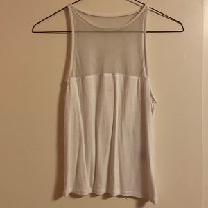 Garage White Mesh Tank